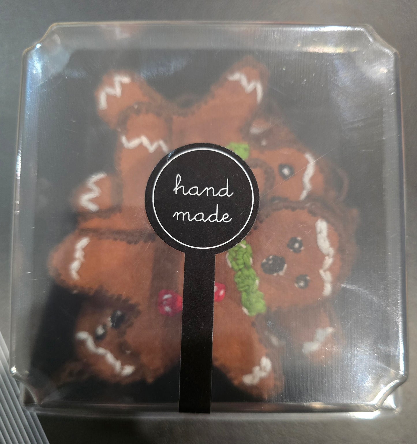 Christmas Tree Felt Decorations Handmade Bitten Gingerbread Men